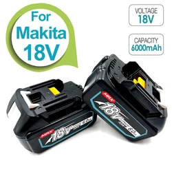 100% Original Makita 18V 6000mAh Rechargeable Power Tools Battery with LED Li-ion Replacement LXT BL1860B BL1860 BL1850 BL 1830