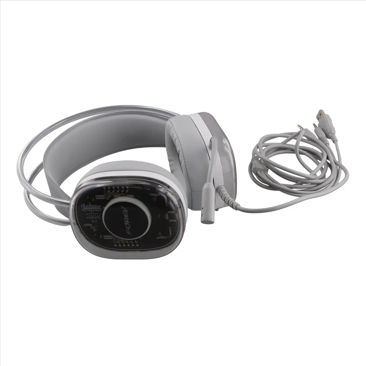 A46U FOREV Wired Gaming Headset Luminescence 5.1 Channel Headset Bass Earphone Headphone with Mic for Computer Pc Gamer