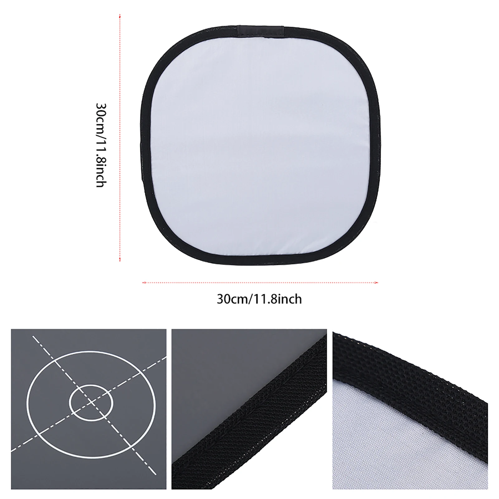 30cm 18% Grey White Balance Reference Card with Bag Photography Accessory