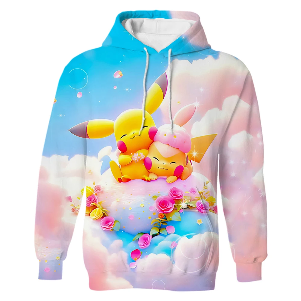 

Children's anime Pokémon 3d printing hoodie boys and girls 2025 new long-sleeved pullover sweatshirt