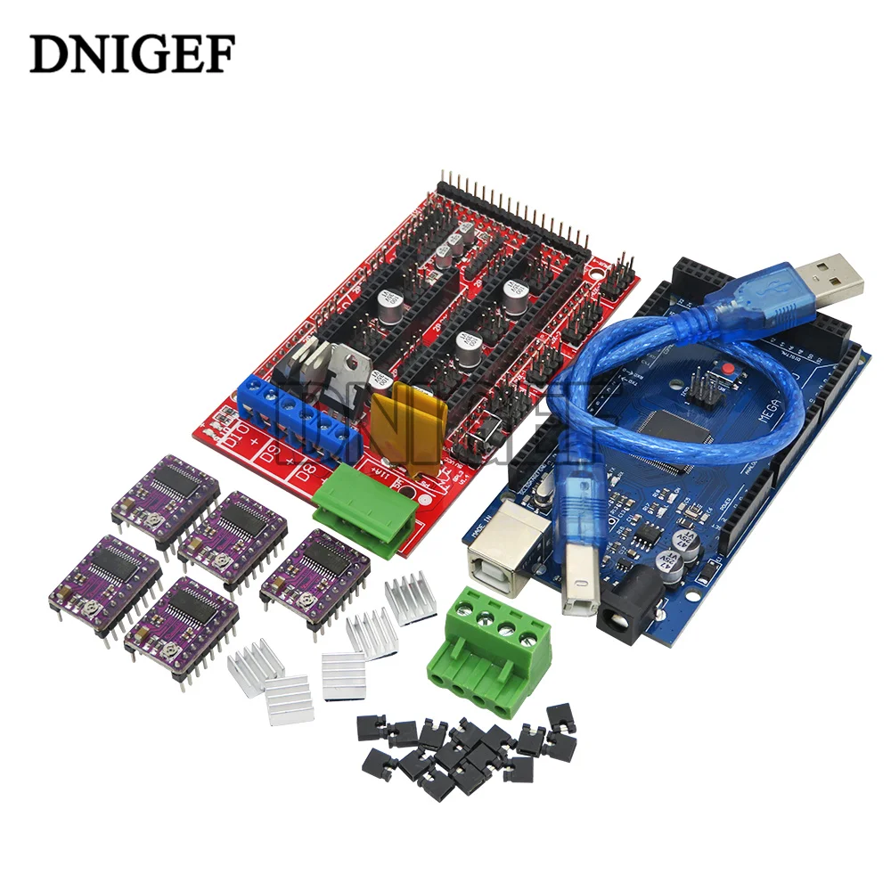 3D Printer Controller Kit 2560 R3 Includes RAMPS 1.4 Controller Board USB Cable LCD 12864 Graphic Smart Display Controller