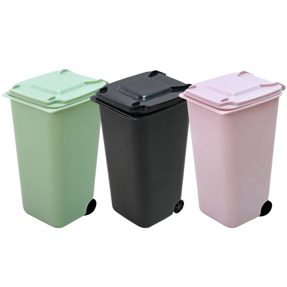 3 Pcs Combination Garbage Can Office Recycling Storage Basket Pp Practical Trash