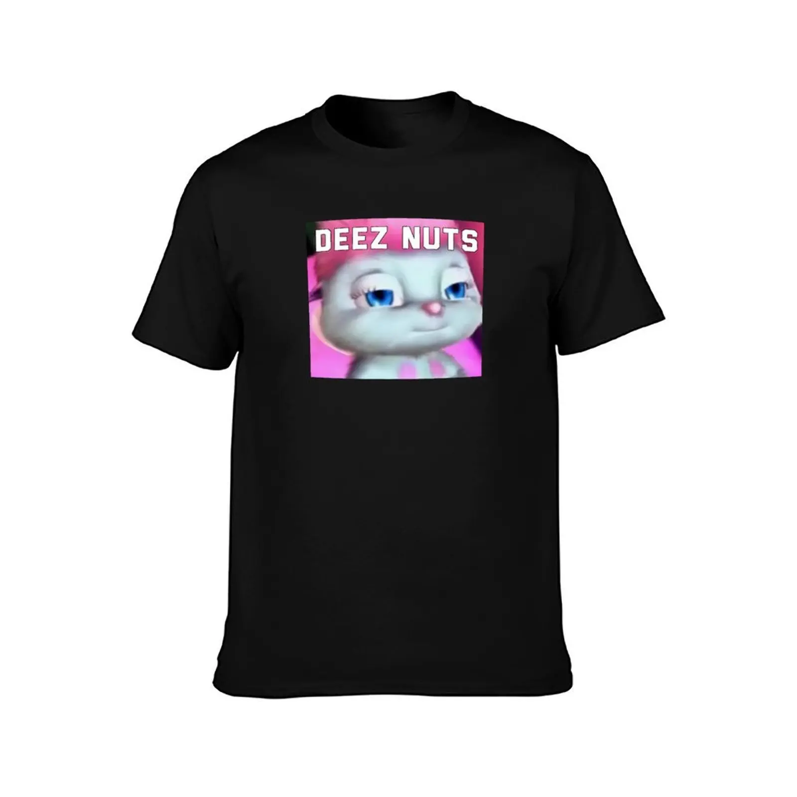 Bibble Deez Nuts T-Shirt, Summer Casual Cotton Tee, Oversized Streetwear Tops, Vintage Graphic Print, Loose Fit Short Sleeve