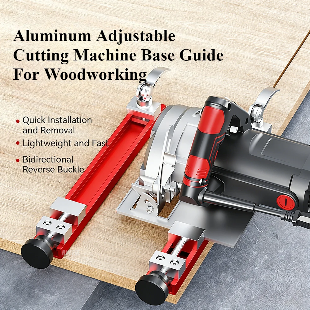 Woodwork Adjustable Cutting Machine Position Base Aluminum Circular Saw Guide Precise Cut Milling Punch Board Distance Control