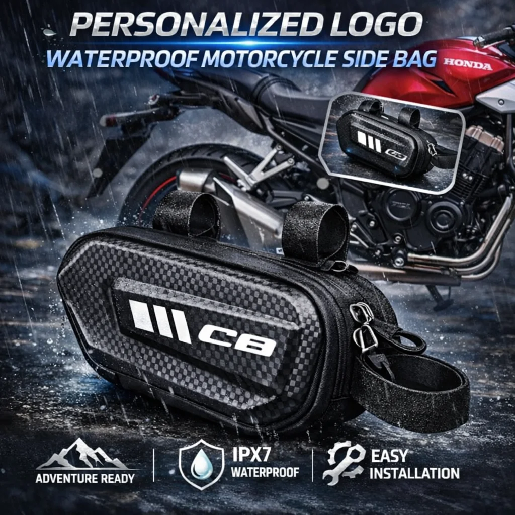 

For Honda CB599 600F CB400 500 CB919 CB125R CB190R 250R Motorcycle Side Bag Personalized Logo Waterproof Hard Shell Saddlebag