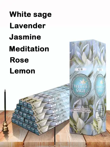 10/25 Small Tubes Natural Tibetan White Sage Incense Sticks Home Fragrance Joss Sticks Bulk Sale Indian Incense Coconut Aromar