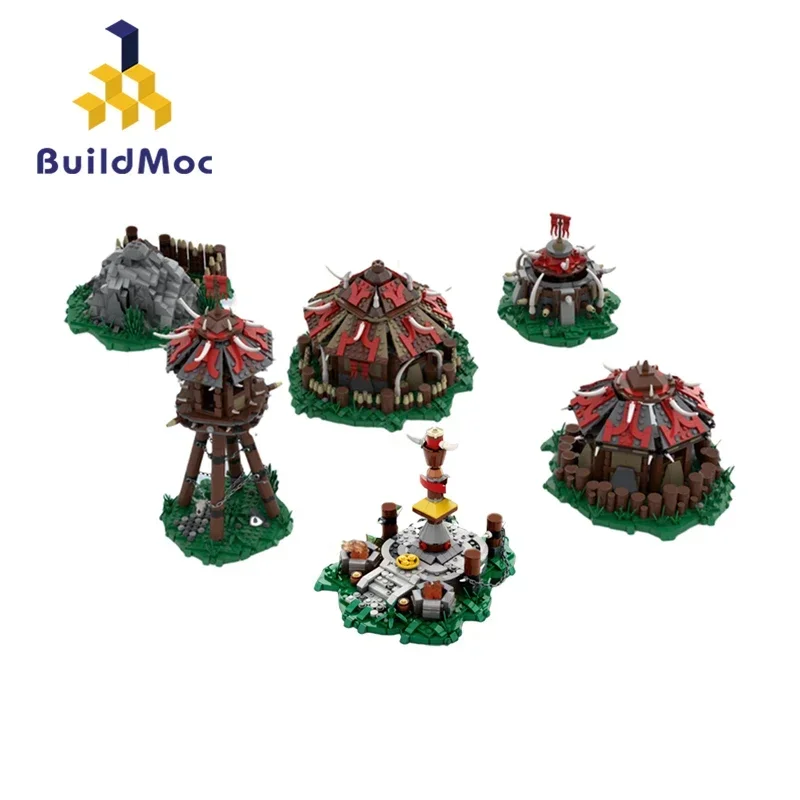 Fantasy Orc`s Tower Town Village Hunter Beast Architecture Mini Blocks Model Building Bricks Expert Classic Brand Kids DIY Toys