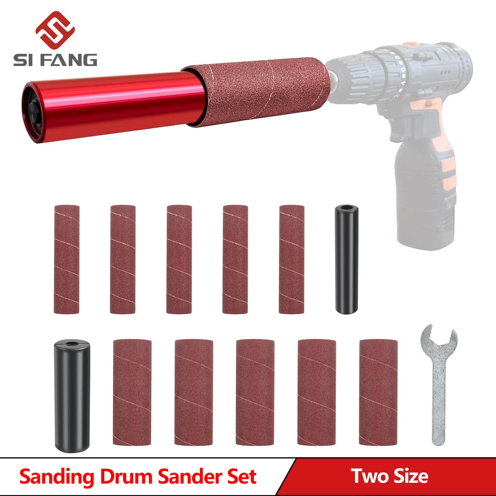 

Drum Sander Set Metal Plastic Glass Stone Mini Belt Sander Electric Drill Attachment Lithium Electric Drill Conversion