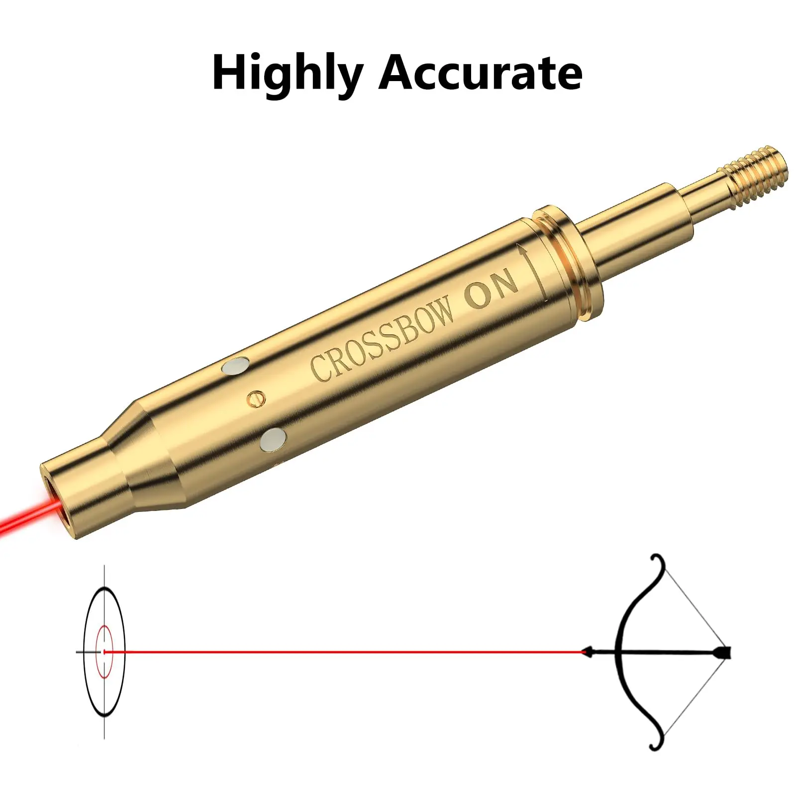 

MidTen Crossbow Red Laser Bore Sight with On/Off Switch Bow Archery Sights Tool Arrow Boresighter Sighting with Extra Batteries