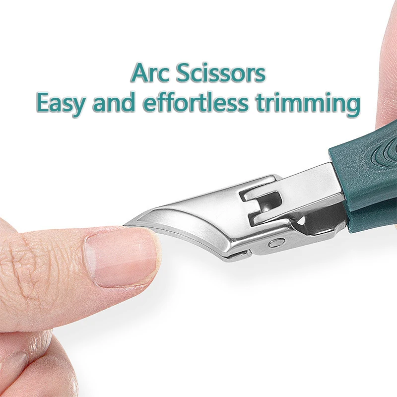 Large Opening Pointed Fine Beveled Mouth Nail Clippers High-Grade Anti-Splash Nail Clippers Eagle Beak  Thick Toenail