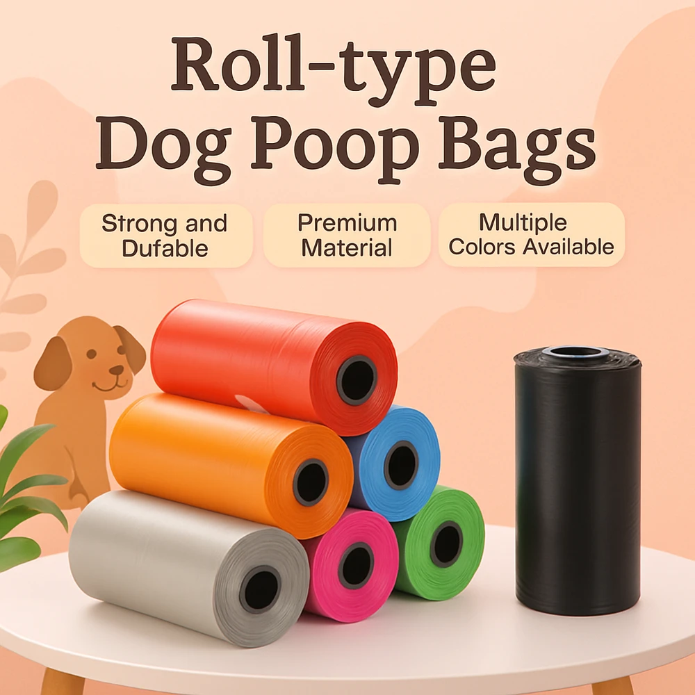 Pet Garbage Bag, Outdoor Cleaning  Dog Poop Bag, Continuous Roll Type Multi-Color Poop Bag, Cat Shovel Poop Bag Pet Supplies