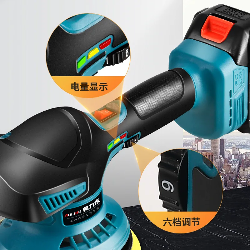 Máquina pulidora de batería de litio sin escobillas, máquina de encerado inalámbrica multifunción recargable, eliminación de óxido eléctrica, molienda p