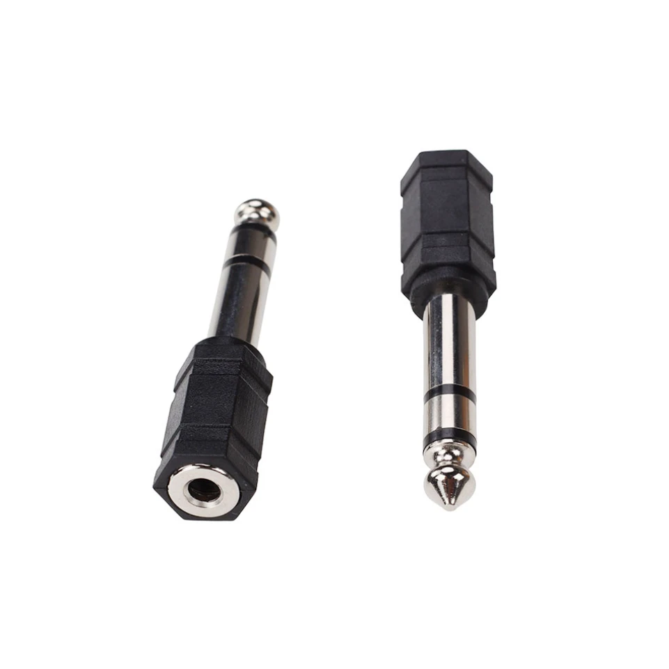 6.35mm Male to 3.5mm Female Stereo Audio Cable Adapter Headphone Amplifier Connector Aux Converter