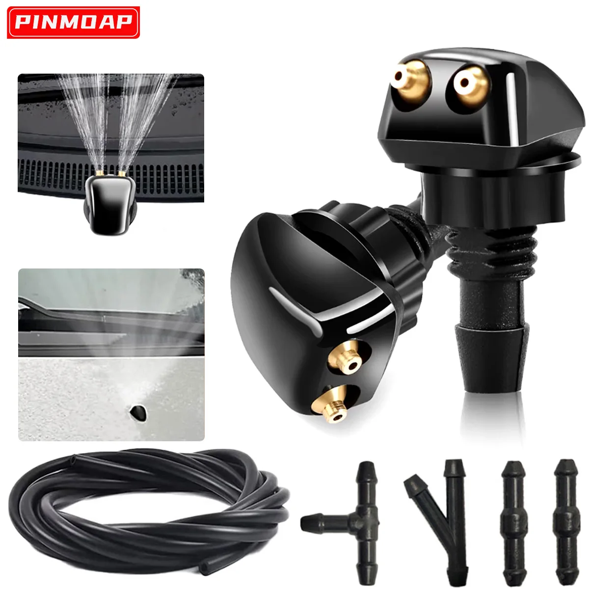 

Dual Hole Windshield Washer Nozzle Washer Wiper Nozzle Spray Spray Nozzle Rotating Nozzle ABS Spray Nozzle Rubber Spray Pipe