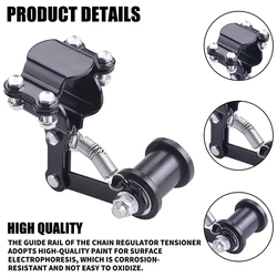 Universal Motorcycle Chain Adjuster with Guide Wheels Motorbike Chain Tensioner Iron for 50cc-500cc ATV Motocross for Dirt Bike
