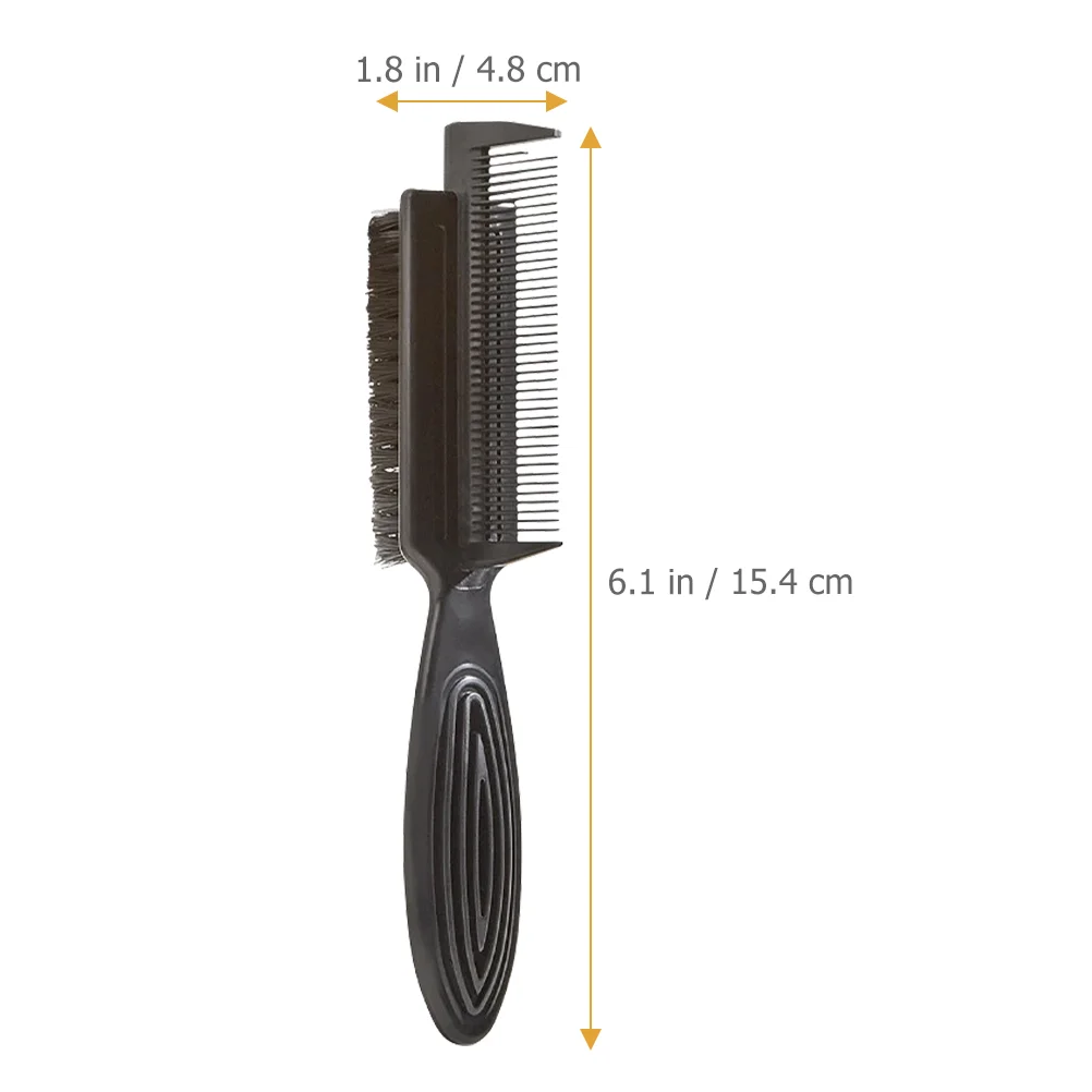 2 Pcs Hair Brush Scissors Products Cleaning Tool Cleaner Hard Sleek Teasing Comb Portable Travel