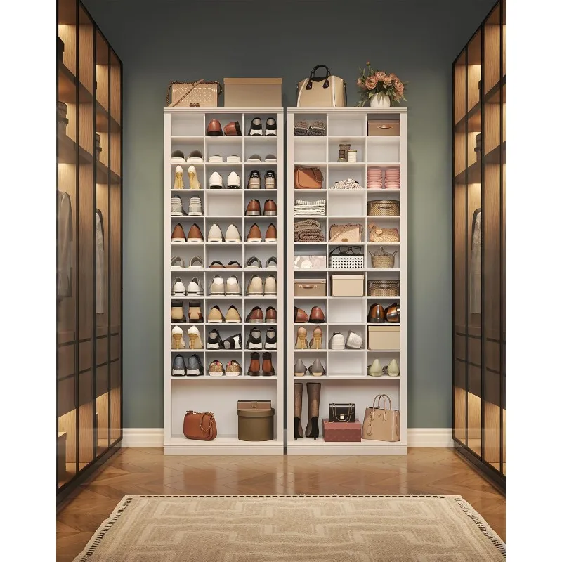 

11-Tier Shoe Storage Cabinet, Free Standing Closet Organizers and Storage with 31 Open Cubbie, Space Saving Shoe Rack