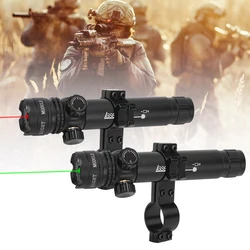 Mira láser táctica para Rifle, mira de punto láser verde/rojo con interruptor de presión, puntero láser rojo, mira de pistola para tiro