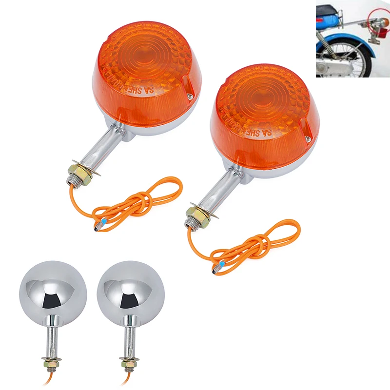 Luz intermitente trasera y delantera para motocicleta, indicador intermitente para Suzuki FA50 FA50X Shuttle Scooter RV50 RV75 RV90 RV125 1980-1991