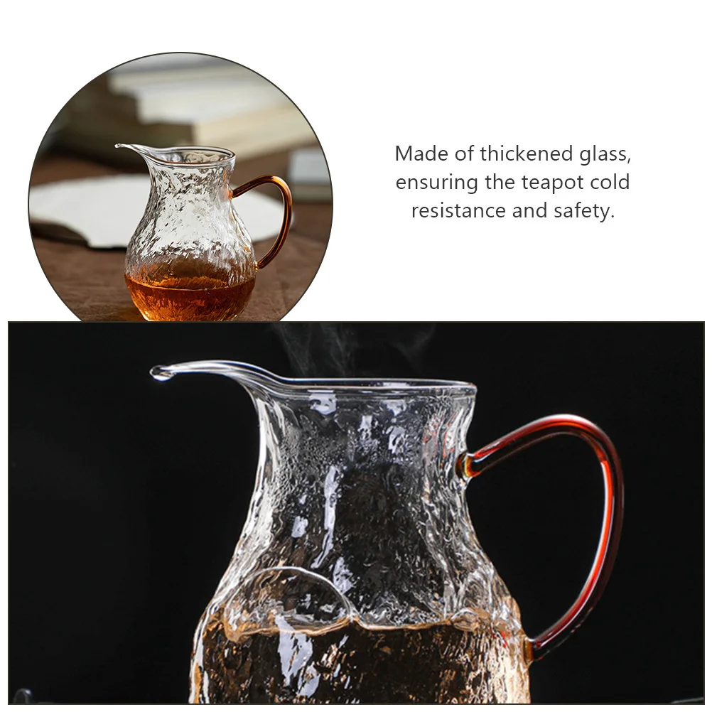 

330Ml Clear Glass Teapot Chinese Design Stovetop Kettle for Tea Making Loose Leaf Infuser Pot Elegant Daily Use and Gift Idea