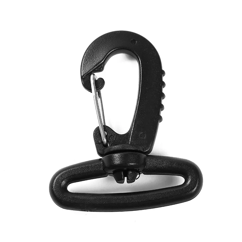 Outdoor Rotating Hook 20~51mm Black Plastic Shrimp Hook Buckle Backpack Bag Computer Bag Hook