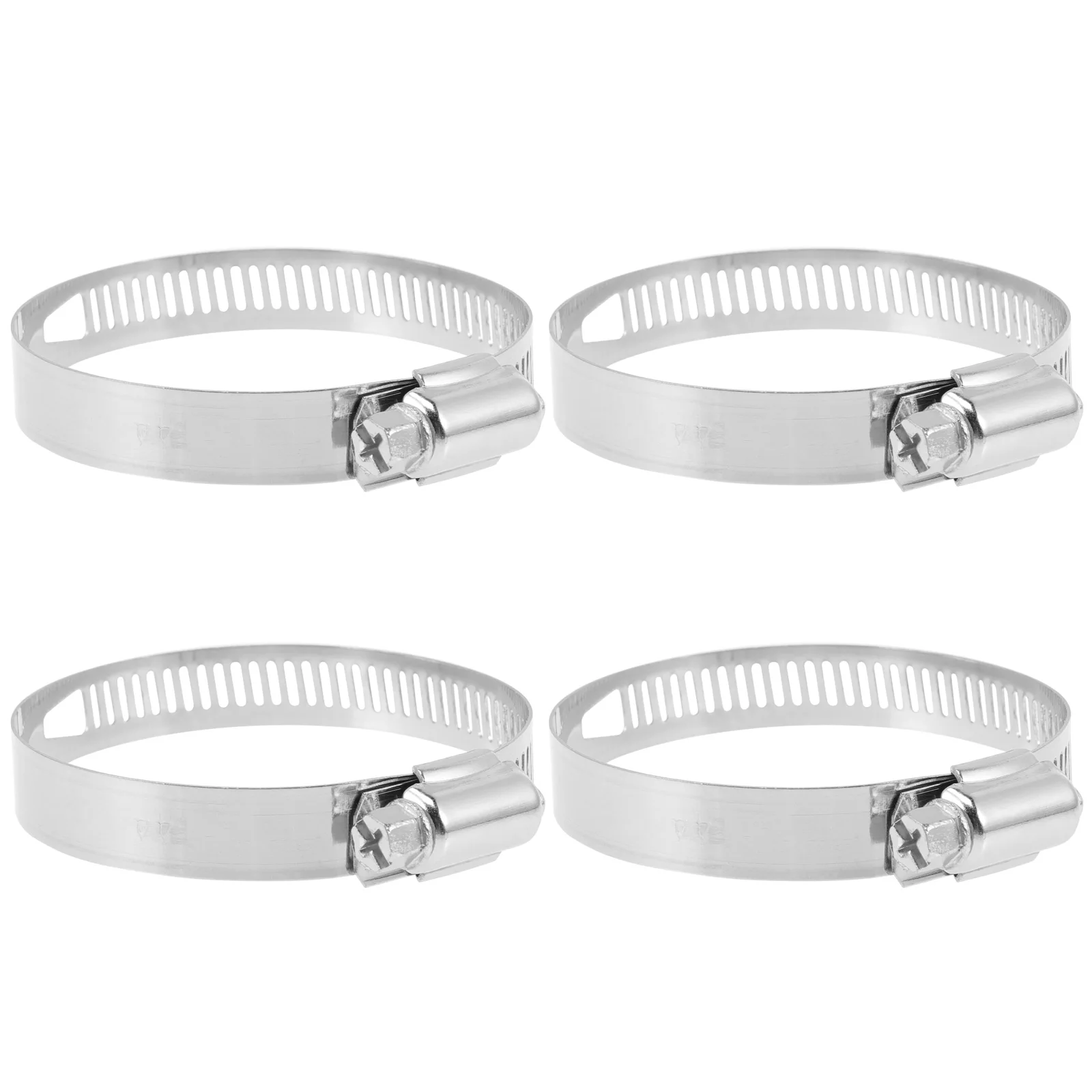 

4pcs Clamp 2.5 Inch Fire Hose Clamp Metal Pipe Clamps Automotive Motorcycle Marine Replacement Leakproof Flat Hose