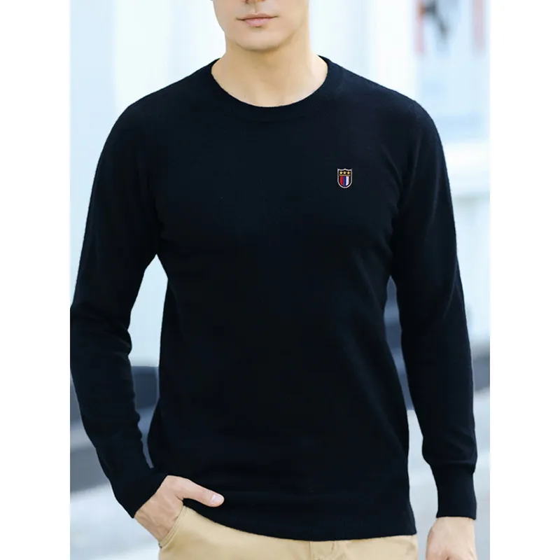 Plus Size 5XL Wool Men\'s Sweater O-neck Knitted Long Sleeved Pullover Solid Color Casual Fashion Male Winter Cashmere Sweater