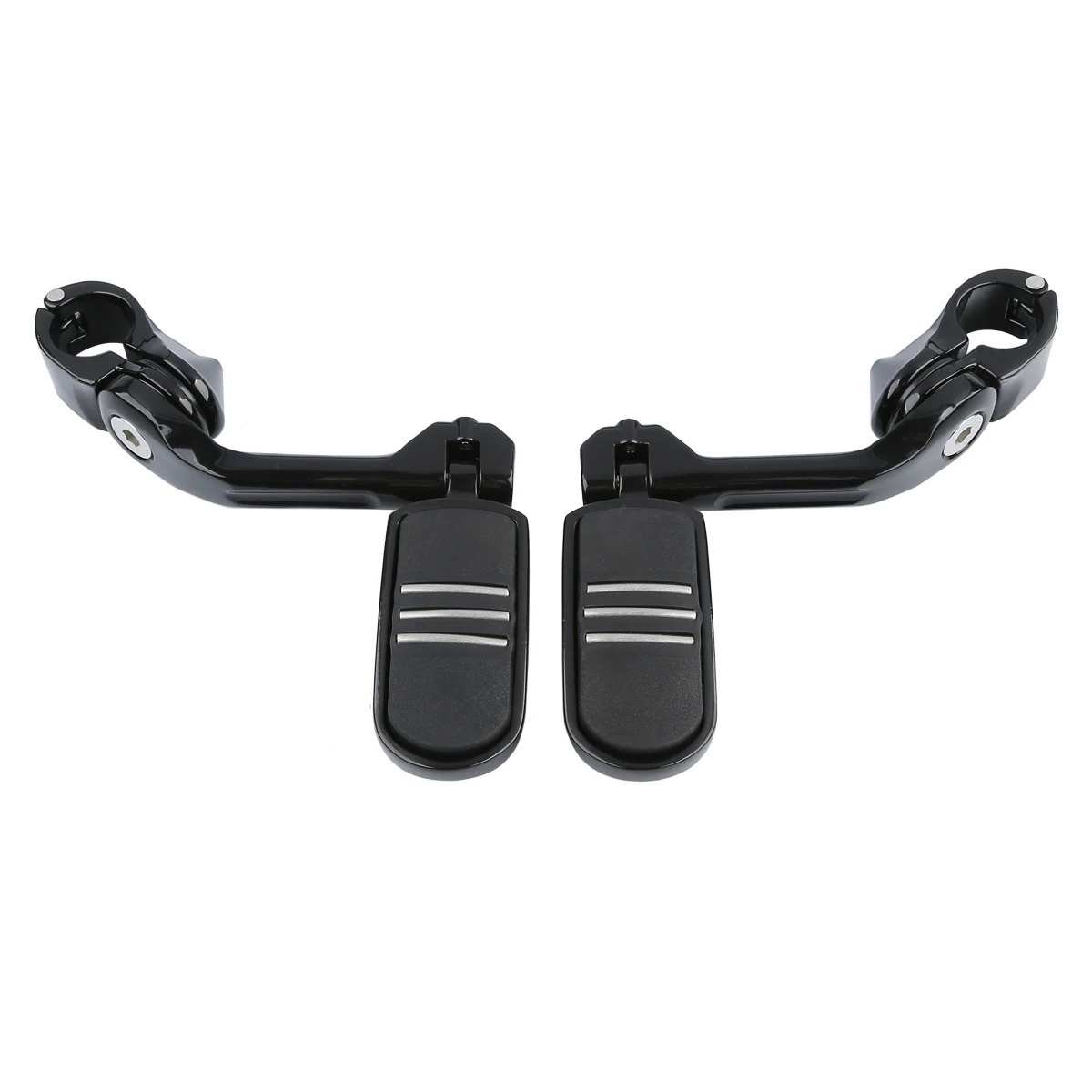 

1 1/4" Long Angled Engine Guard Mounts Clamps Highway Foot For Harley Touring Road King Street Electra Glide Motorcycle