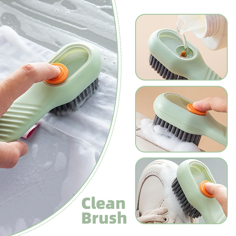 

Obelix Multifunctional Shoes Brush Automatic Liquid Adding Laundry Brushes Washing Clothes Soft Bristles Brush Cleaning Tools