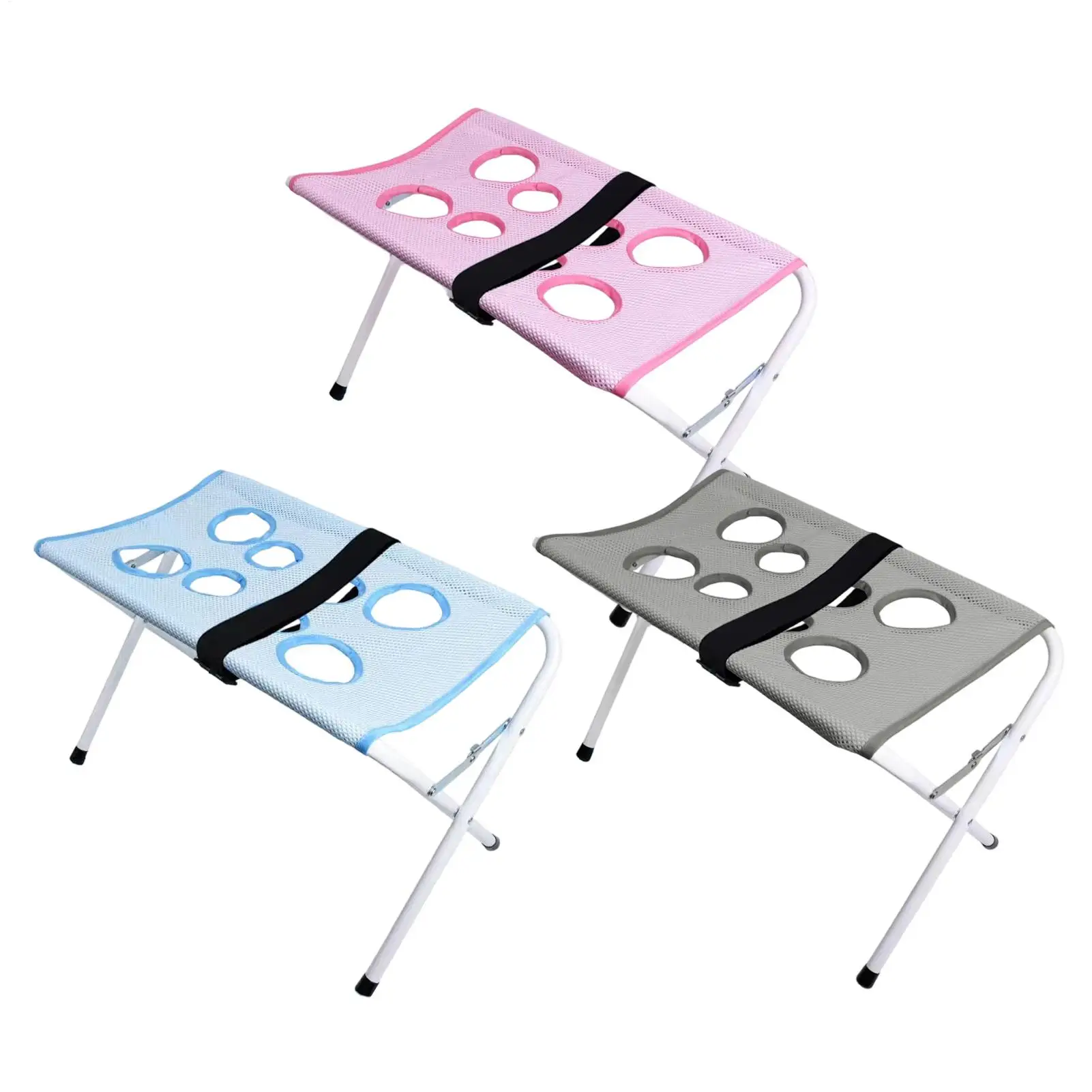 Dog Grooming Hammock Stand 8-Hole Hanger Cat Nail Clipping Hammock Harness Multi Hole Mesh Nail Trimming Bathing Helper