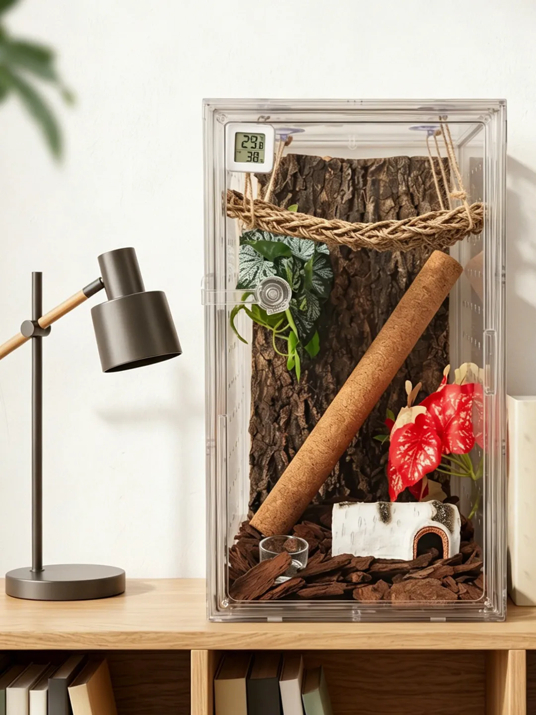 Acrylic Breeding Box Ecological Landscape Land Reptiles Lizard Frog Gecko Acrylic Material Pet Enclosure
