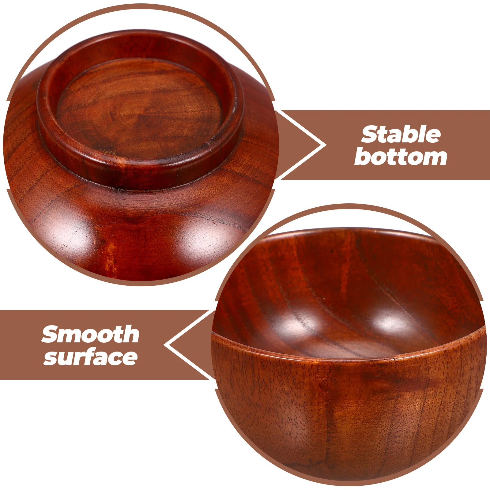 

1pc 13X8Cm Wooden Bowl Salad Fruit Snacks Thick Natural Wood Tableware Creative Serving Bowl Kitchen Storage Holder Home Decor