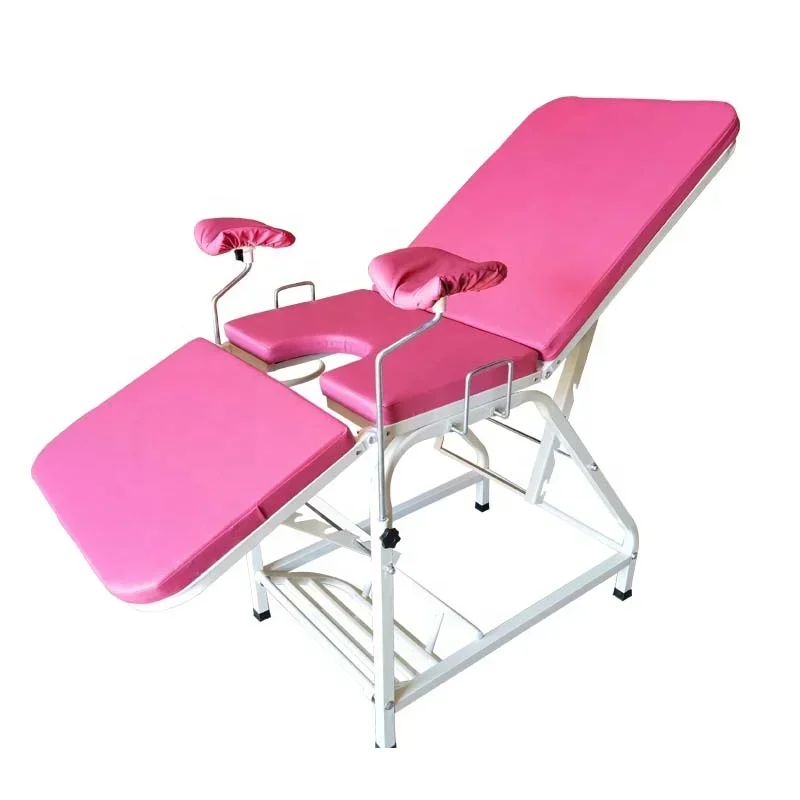 Good price gynecological examination chair with stirrup Adjustable portable gynecological chair Simple hospital delivery bed