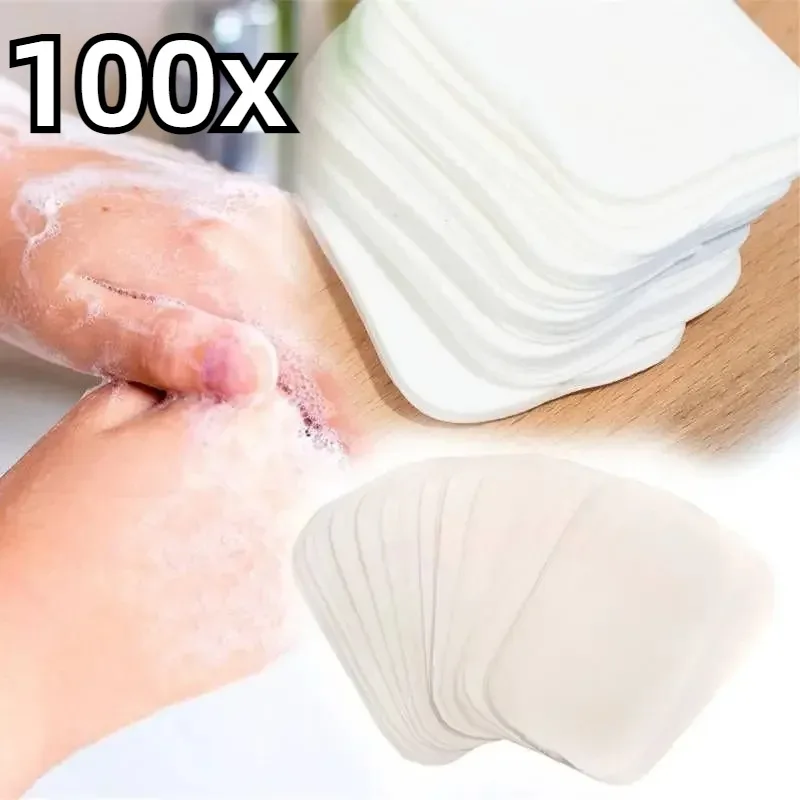 Disposable Soap Paper For Traveling Portable Hand Washing Slice Paper Foaming Soap Scented Slice Sheet Bath Cleaning Supplies