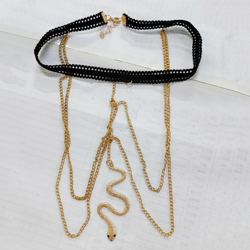 

A2ES Punk Snake Tassel Thigh Chain Leg Body Chain Beach Club Party Body Supplies