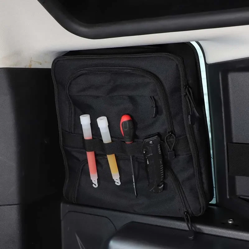 For Land Rover Defender 110 130 2020-24 Oxford Cloth Black Car Trunk Storage Box Bag Cargo Tools Tidying Package Car Accessories