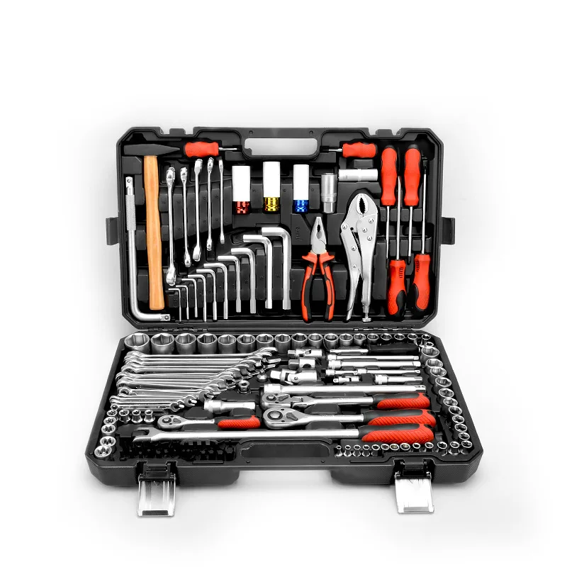 Vehicle multi-functional car locomotive maintenance toolbox set 72-tooth ratchet wrench screwdriver tool