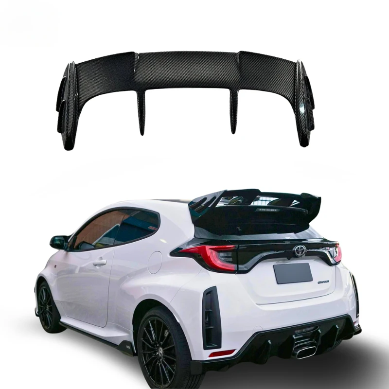 Top Quality Car spoiler For Toyota GR Yaris Carbon Fiber Rear Roof Spoiler Roof Rear Wing T Style Car Accessories