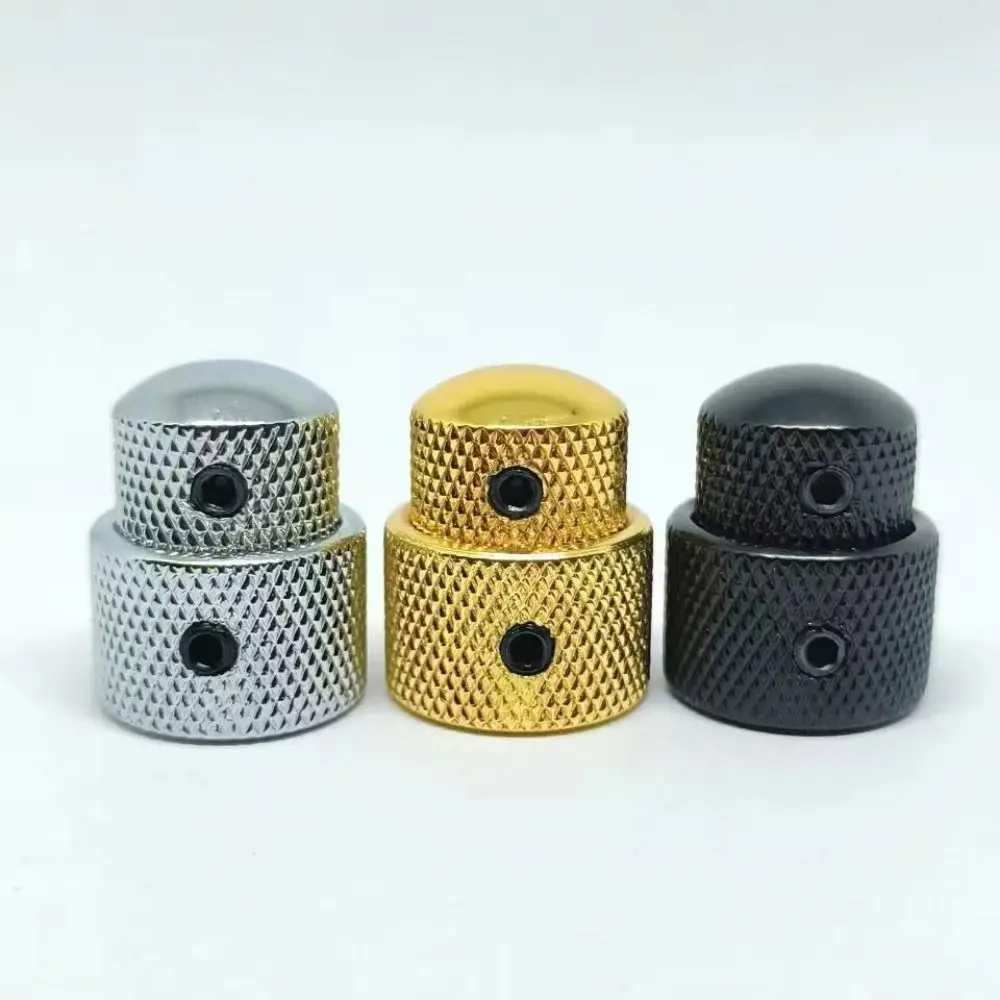 3Pcs Domed/Flat Dual Concentric Stacked Control Knobs Portable Double Layer 2 in 1 Volume Speed Control Knobs Rust-proof