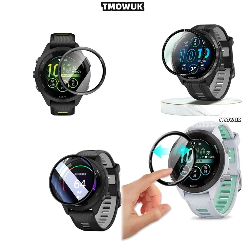 

For Garmin Forerunner 158 165 245 255 255s 265 265s Screen Film Full Cover 3D Flexible Easy - Install