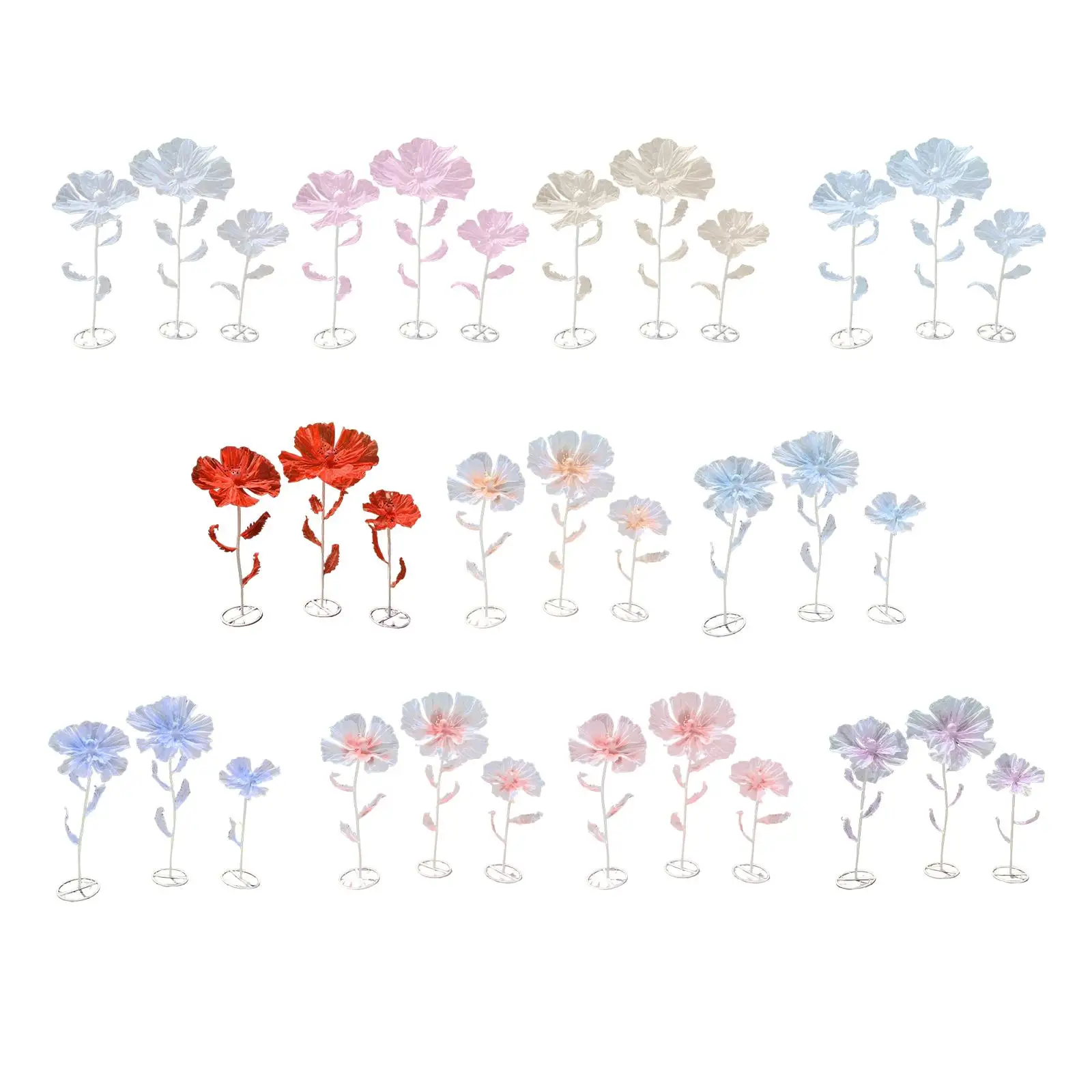 

3 Pieces Giant Flower Backdrop Ornament Wedding Decorations for Reception for Home