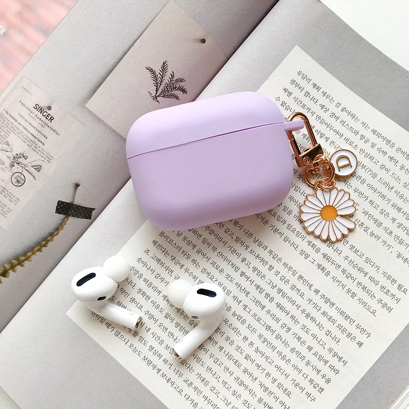 NEW For AirPods 4 Case airpod pro 2 Case cute daisy Flower Luxury Silicone earphone cover Air Pods 3 Case with keychain