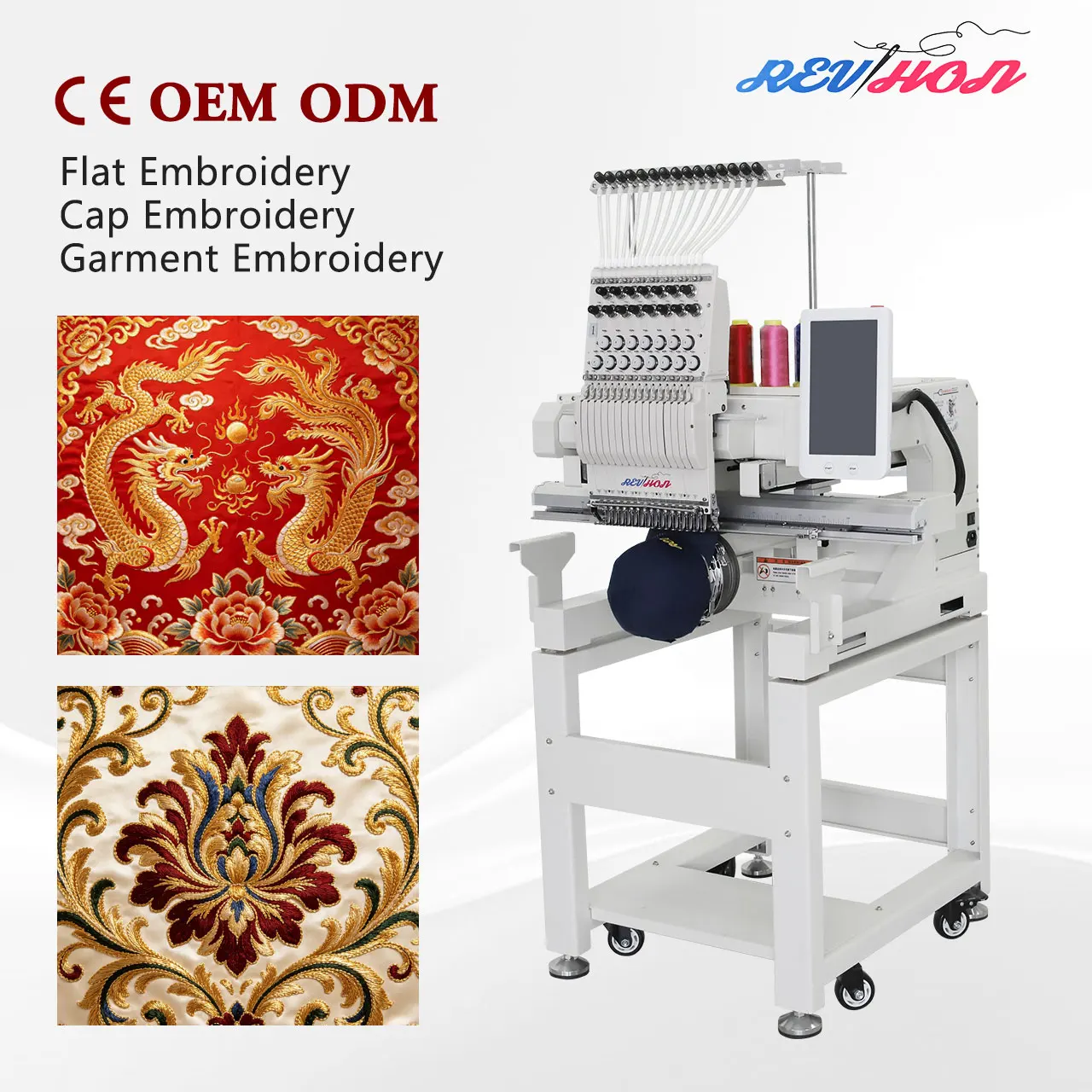 Revhon Single Head Patch Making 3d Puff Embroidery Machine
