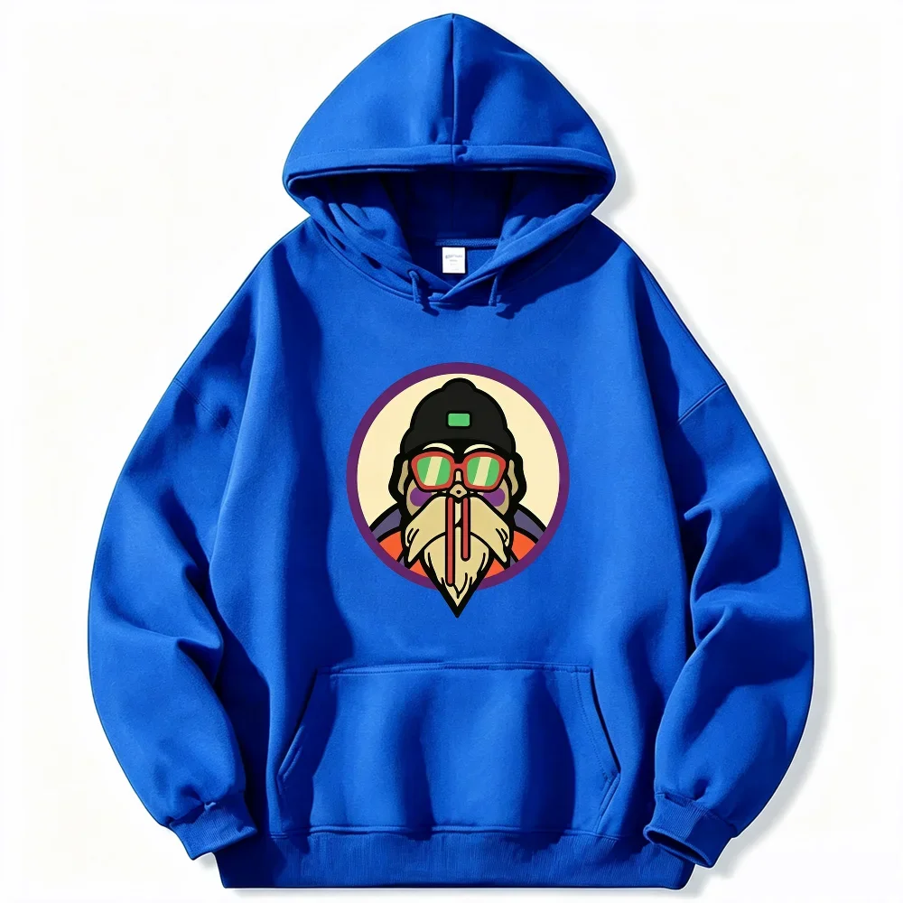 Dragon BallMaster RoshiCircle Portrait HoodieColorful Master Roshi Front Print Anime Manga Fan Casual Pullover Hooded Sweatshirt