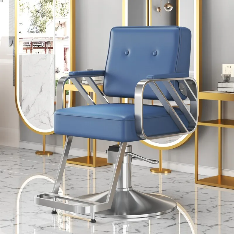 

Stainless Steel Barbershop Barber Chairs Modern Speciality Hair Salon Ergonomic Chair Makeup Salon Furniture Silla Barberia FYBC