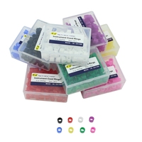 100pcs Dental Coloring Code Ring Silicone Instrument Identification Circle Autoclavable Dentist Tools Oral Care Material
