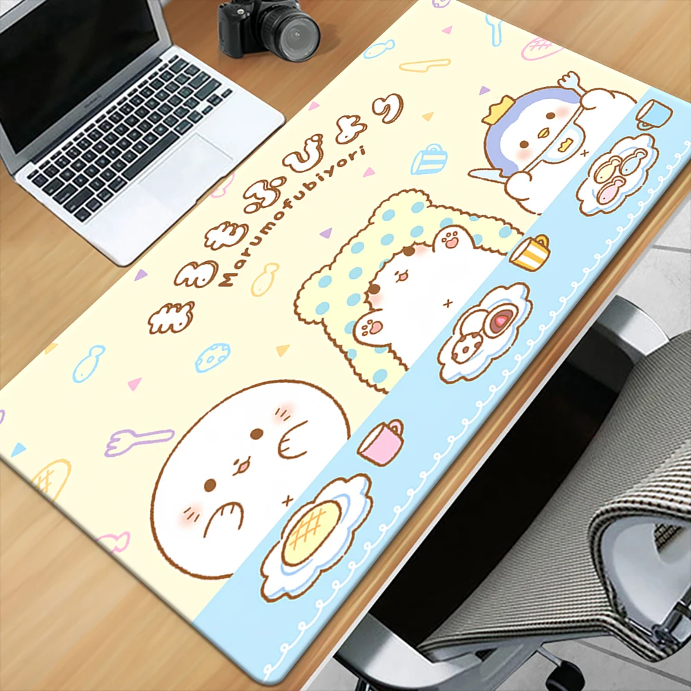 Large Mousepad XXL Sanrio Marumofubiyori Mouse Pad Keyboard Accessories Mouse Mats Game Office Computer PC Gamer Laptop Desk Mat