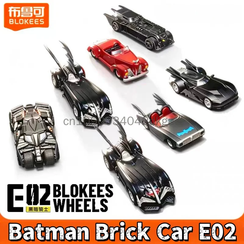 

New Blokees Wheels E02 Batmobile Model Car The Dark Knight Diecast Collectible Assembly Vehicle Toy For Fans Birthday Gift