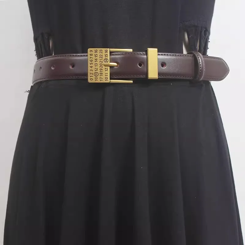 女性のための本革の脚,大きな装飾ベルト,バックル,r2639