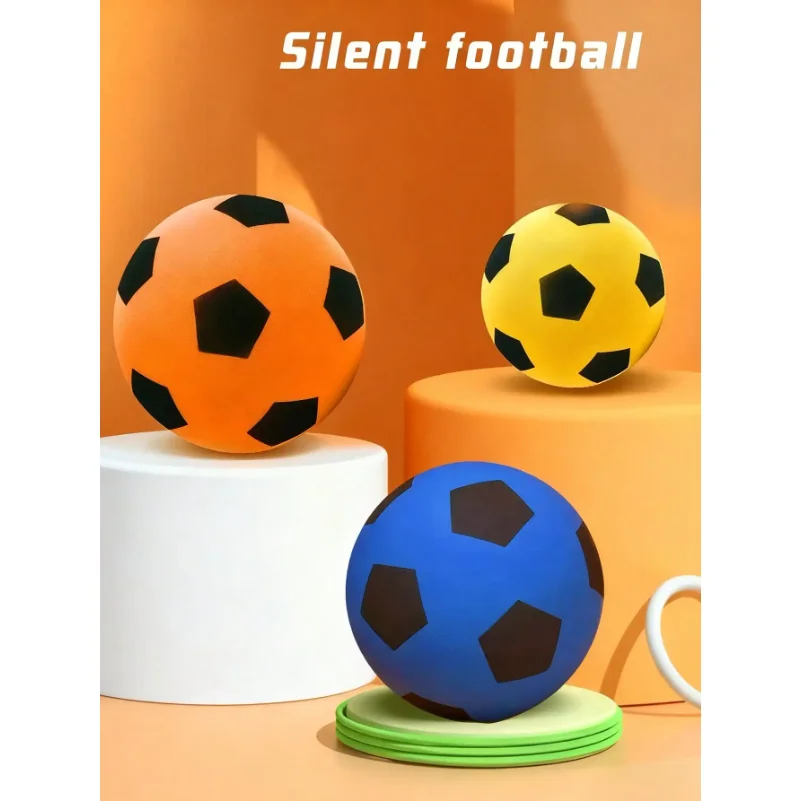 1PC Silent Foam Soccer Ball | Soft, High-Rebound PU Material | Indoor Silent Training Ball